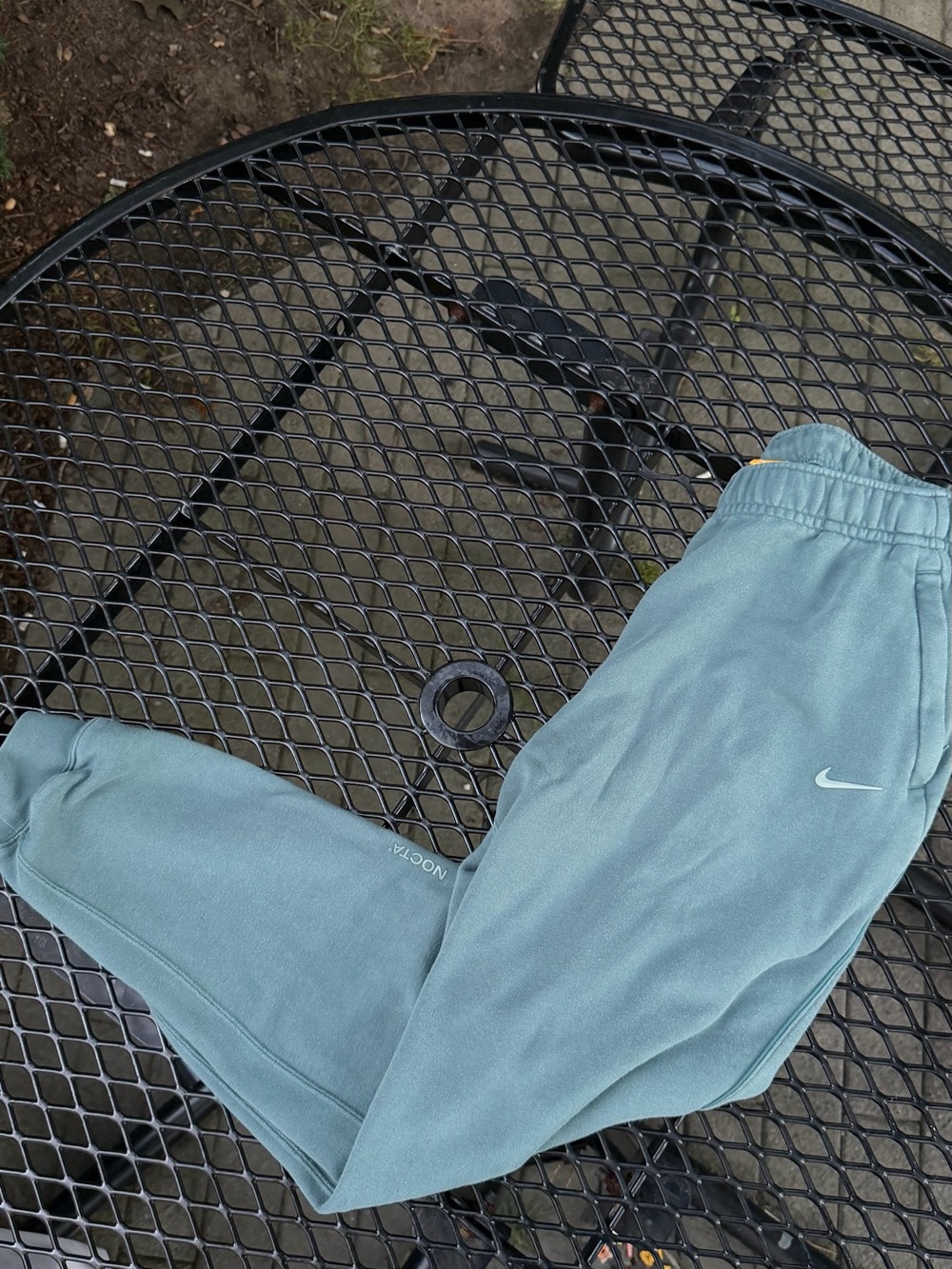 Nike drake nocta Light Teal Sweatpants with Swoosh